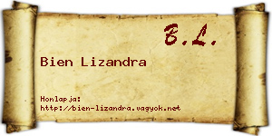 Bien Lizandra névjegykártya
